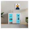 living room cabinet Kitchen Sideboard Cupboard with LED Light, Black High Gloss Dining Room Buffet Storage Cabinet Hallway Living Room TV Stand Unit Display Cabinet with Drawer and 1 Doors ( Color : W view 1