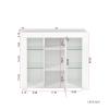 living room cabinet Kitchen Sideboard Cupboard with LED Light, Black High Gloss Dining Room Buffet Storage Cabinet Hallway Living Room TV Stand Unit Display Cabinet with Drawer and 1 Doors ( Color : W view 3