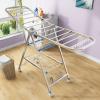 AZHANGYB Outdoor Drying Rack Clothing Foldable, Clothes Drying Rack, Collapsible Laundry Rack with Hanging Rods, Shoe Hangers, Adjustable Wing and Foldable Design (1.6m) view 1