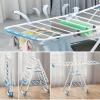AZHANGYB Outdoor Drying Rack Clothing Foldable, Clothes Drying Rack, Collapsible Laundry Rack with Hanging Rods, Shoe Hangers, Adjustable Wing and Foldable Design (1.6m) view 2
