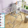 AZHANGYB Outdoor Drying Rack Clothing Foldable, Clothes Drying Rack, Collapsible Laundry Rack with Hanging Rods, Shoe Hangers, Adjustable Wing and Foldable Design (1.6m) view 3