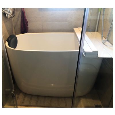 Bathtub Tray Folding Bathtub Cover Bathtub Tray, Plastic Dust-Proof Board Shutter Bath Lid, Bathtub Insulation Cover for Spa, Bathroom & Shower, 0.6cm Thickness Multifunctional ( Color : White , Size