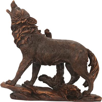 ZTHOME Wild Wolf Totem Decorative StatueResin Modern Art Sculpture Domineering Home Living Room Outdoor Garden Statue
