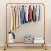 AZHANGYB Clothes Rack, Industrial Pipe Clothing Rack with Shelves, Heavy Duty Clothes Hanging Rack, Standard Rod Garment Rack On Wheels, Storage Display, Metal (1.2m) view 1