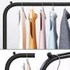AZHANGYB Clothes Rack, Industrial Pipe Clothing Rack with Shelves, Heavy Duty Clothes Hanging Rack, Standard Rod Garment Rack On Wheels, Storage Display, Metal (1.2m) view 4