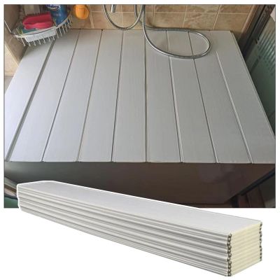Bathtub Tray Bathtub Caddy Tray Dust-Proof Bathtub Cover, Folding PVC Insulation Cover, Bath Tub Accessories Shutter Bath Lid for Luxury Spa Or Reading Multifunctional ( Color : White , Size : 80x180x