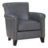Lexicon Braintree 20.5" Plywood and Leather Accent Chair in Burnish Gray view 1