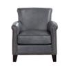 Lexicon Braintree 20.5" Plywood and Leather Accent Chair in Burnish Gray view 4