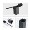 KAAZEE Toilet Brush 304 Stainless Steel Toilet Brush Holder Bathroom Cleaning Brush Holder with Toilet Brush Wall Mount Toilet Bowl Brush for Home Bathroom (Color : Silver) view 2