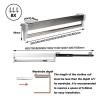 CHALKE Extendable Clothes Rail 30-80 Cm Steel Wardrobe Rod with 2 Rails, Wardrobe Organizer for Trousers and Coats, Load Capacity 25 Kg (Size : 600mm/23.6inch) view 2