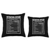 Awesome Detention Officer Profession Design Funny Job Title Worker Nutrition Facts Detention Officer Throw Pillow, 16x16, Multicolor view 3
