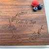 Personalized Cutting Board, Engraved Cutting Board, Couples Gift, Wedding Gift, Engagement Gift, Anniversary Gift, House Warming Gift, 080 (Maple, Arched 16" x 10.5") view 3