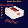 OMRANII Paper Bag Ties Red Twist Ties for Bags | Bulk 100 Pack with Dispenser Box | 4" Coated Wire Ties Reusable Bread view 3