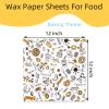 300pcs Deli Paper Sheets 12"x12", Wax Paper Sheets for Food, Grease Resistant Sandwich Wrapping Paper, Premium Food Basket Liners for Bakery, BBQ, Picnic, Home Party, Festival and Outdoors view 2