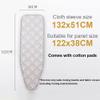 ZJIEX Ironing Board Cover 32x12in 36x13in 38x13in 43x14in 48x15in Cotton Replacement Iron Board Cover Resist Scorching, with Drawstring Design (Size : White-122x38cm/48x15in) view 2