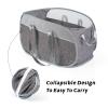 Collapsible Laundry Baskets, Pop Up Laundry Baskets with Reinforced Handles, Lightweight Foldable Laundry Basket for LaundryRoom,Bathroom or Travel (Gray) view 4
