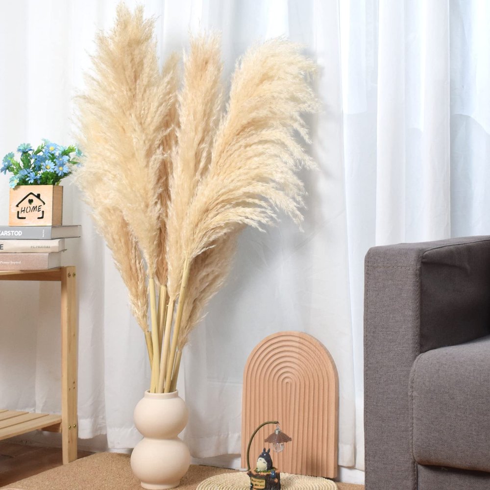 20-pcs 23 inch brpwm Pampas + 10-pcs 40inch Cream Pampas