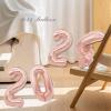 16 Inch 2024 Balloons Rose Gold, 2024 Foil Number Balloons for 2024 New Year Eve Festival Party Supplies Graduation Decorations, Rose Gold view 3