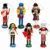 SurpriseSeptember 6PCS Christmas Nutcrackers Ornaments Set, 5in Painted Wooden Nutcracker Figures,Holiday Nutcracker Soldier Doll Party Tabletop Christmas Tree Hanging Decorations (A) view 1