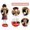 SurpriseSeptember 6PCS Christmas Nutcrackers Ornaments Set, 5in Painted Wooden Nutcracker Figures,Holiday Nutcracker Soldier Doll Party Tabletop Christmas Tree Hanging Decorations (A) view 3