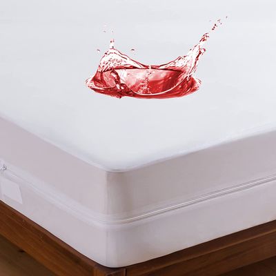 Zipper Encasement Mattress Protector - Full-XL Size Zipper Mattress Protectort 12 Inch Deep Pocket - Encasement Style Mattress Protector Zipper Fitted Sheet (White)