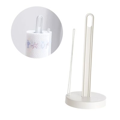 UPKOCH Farmhouse Paper Towel Holder Upright Counter Decor Plastic Paper Holder Grey