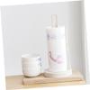 UPKOCH Farmhouse Paper Towel Holder Upright Counter Decor Plastic Paper Holder Grey view 3