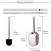KAAZEE Toilet Brush Wall-Mounted Toilet Brush and Bracket Bathroom Toilet Brush Stainless Steel Handle Plastic Plating Toilet Bowl Brush Set for Home Bathroom (Color : A) view 2