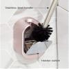 KAAZEE Toilet Brush Wall-Mounted Toilet Brush and Bracket Bathroom Toilet Brush Stainless Steel Handle Plastic Plating Toilet Bowl Brush Set for Home Bathroom (Color : A) view 3
