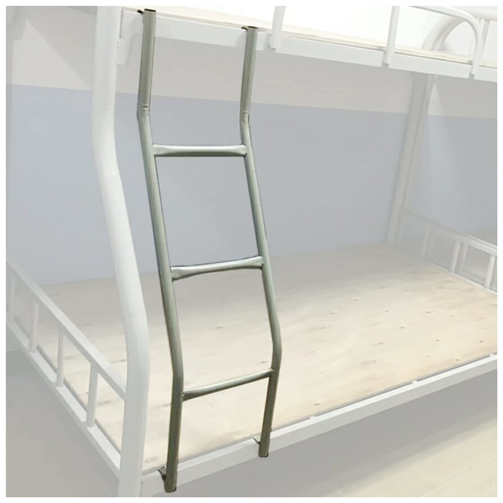 LXLZYXSF Kids Room Twin Bunk Ladder Hook-On Elevated Bed Ladder 3 Steps, Loft Bed Ladder for Son Daughter, Iron Replacement Ladder (Color : W-G, Size : 1.16m/3.8ft/45.6in)