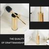 KAAZEE Toilet Brush Round Stainless Steel Toilet Brush Holder Bathroom Cleaning Tool Holder with Toilet Brush Toilet Cleaning Brush for Home Bathroom view 3