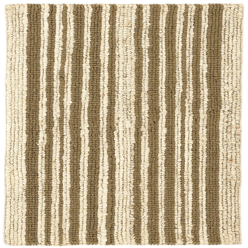 Dash and Albert Calder Stripe Kelp Handwoven Jute Rug, 10 X 14 Feet, Green Stripe Pattern