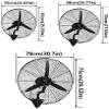 Scpantkend Household Wall Mount Fan Industrial Wall Fan Electric Fan -55cm/68cm/78cm, Plastic-Steel Leaf Wall Fan, 3m Power Cord, Strong Wind Moving Head Fan view 2