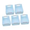 Hemoton 5Pcs Rectangular Plastic Storage Baskets Hollow Design for Home Office Organization Multi-function Storage Bins for School Supplies Clothes Cosmetics and More view 1