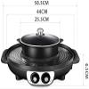Hot Pot,Dish Hot Pot - Barbecue Electric Chafing-Indoor,Large Capacity Household Multifunctional Non-Stick Pan,A,1 (Color : A, Size : 1) view 2