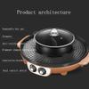 Hot Pot,Dish Hot Pot - Barbecue Electric Chafing-Indoor,Large Capacity Household Multifunctional Non-Stick Pan,A,1 (Color : A, Size : 1) view 3
