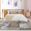 8' X 10' Beige and Gray Floral Power Loom Distressed Stain Resistant Area Rug view 3
