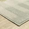 2' X 8' Beige Grey Gold and Green Geometric Power Loom Stain Resistant Runner Rug view 4