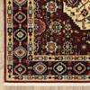 2' X 3' Red Ivory Blue and Orange Oriental Power Loom Stain Resistant Area Rug with Fringe view 4