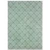 2' X 3' Foam Blue and Ivory Geometric Power Loom Stain Resistant Area Rug view 1