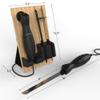 Electric Carving Knife Set - 2 Stainless-Steel Blades, Comfort Grip Handle, and Wood Storage Block for Slicing Bread, Meat and More by Classic Cuisine view 2