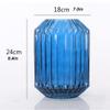 DYPASA Dry Flower Arrangement Light Luxury Geometric Vase Hydroponic Glass Vase Decoration Modern Living Room Blue Transparent Flower Arrangement Flower Utensils Table Center Decoration Flower Vase view 2