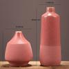 Dry Flower Arrangement Ceramic Pink Vase Decoration Home Living Room Dining Table Center Flower Arrangement Flower Utensil Decoration for Hotel Office Flower Vase (Size : 1) view 2