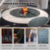 34/36inch Tempered Glass Lazy Susan Turntable, Round Tabletop Rotating Serving Tray, Large Dining Table Tray Tabletop Organizer, 12mm Thick, Smooth Swivel, Silent view 2