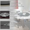 34/36inch Tempered Glass Lazy Susan Turntable, Round Tabletop Rotating Serving Tray, Large Dining Table Tray Tabletop Organizer, 12mm Thick, Smooth Swivel, Silent view 4