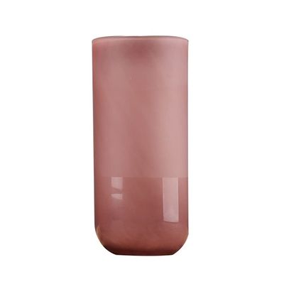 DYPASA Dry Flower Arrangement Pink Frosted Glass Vase Decoration Home Table Flower Arrangement Flower Utensils Suitable for Florists, Cafes, Tea Shops Flower Vase (Size : Brass)