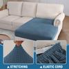 DKSLIPGO Sectional Couch Covers 1 Piece Chaise Slipcover L Shape Separate Cushion Couch Chaise Cover for Both Left/Right Sectional Couch (1 Chaise Lounge,Storm Blue) view 4