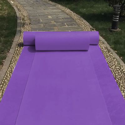 Purple Wedding Aisle Runner Carpet, 2mm Thickness Walkway Carpet Non-Slip Wear-Resistant Walkway Floor Mat for Birthday Ceremony Prom Decoration, Cuttable (Size : 1.2x10m)