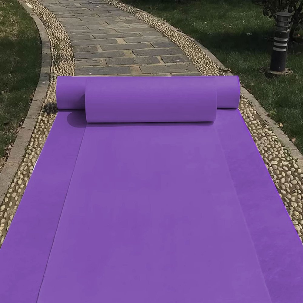 Purple Wedding Aisle Runner Carpet, 2mm Thickness Walkway Carpet Non-Slip Wear-Resistant Walkway Floor Mat for Birthday Ceremony Prom Decoration, Cuttable (Size : 1.2x10m)