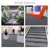 Grey Aisle Runners for Weddings Carpet, Runner Runway Rug with 1 Piece Tape 2 mm Thick Polyester Aisle Runner Mat, Exhibition Carpet Reception Rug Disposable Rugs (Size : 1.2x20m) view 4